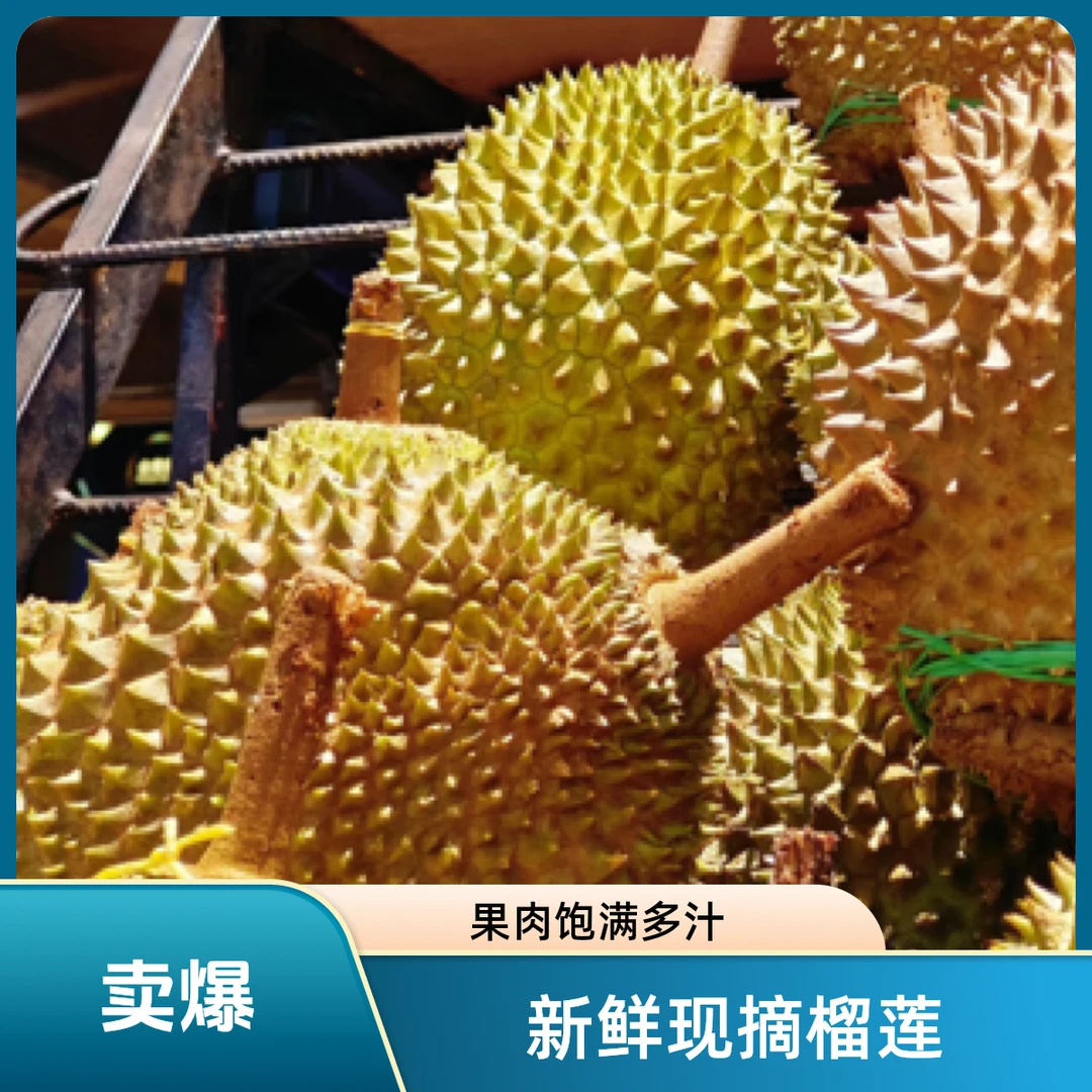 泰国榴莲金枕整果新鲜榴莲一个4.6到5.3斤核小一个大果榴莲同城配金枕泰国