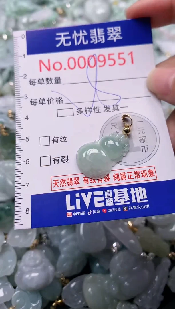 吊坠(不含链)未镶嵌翡翠9551
