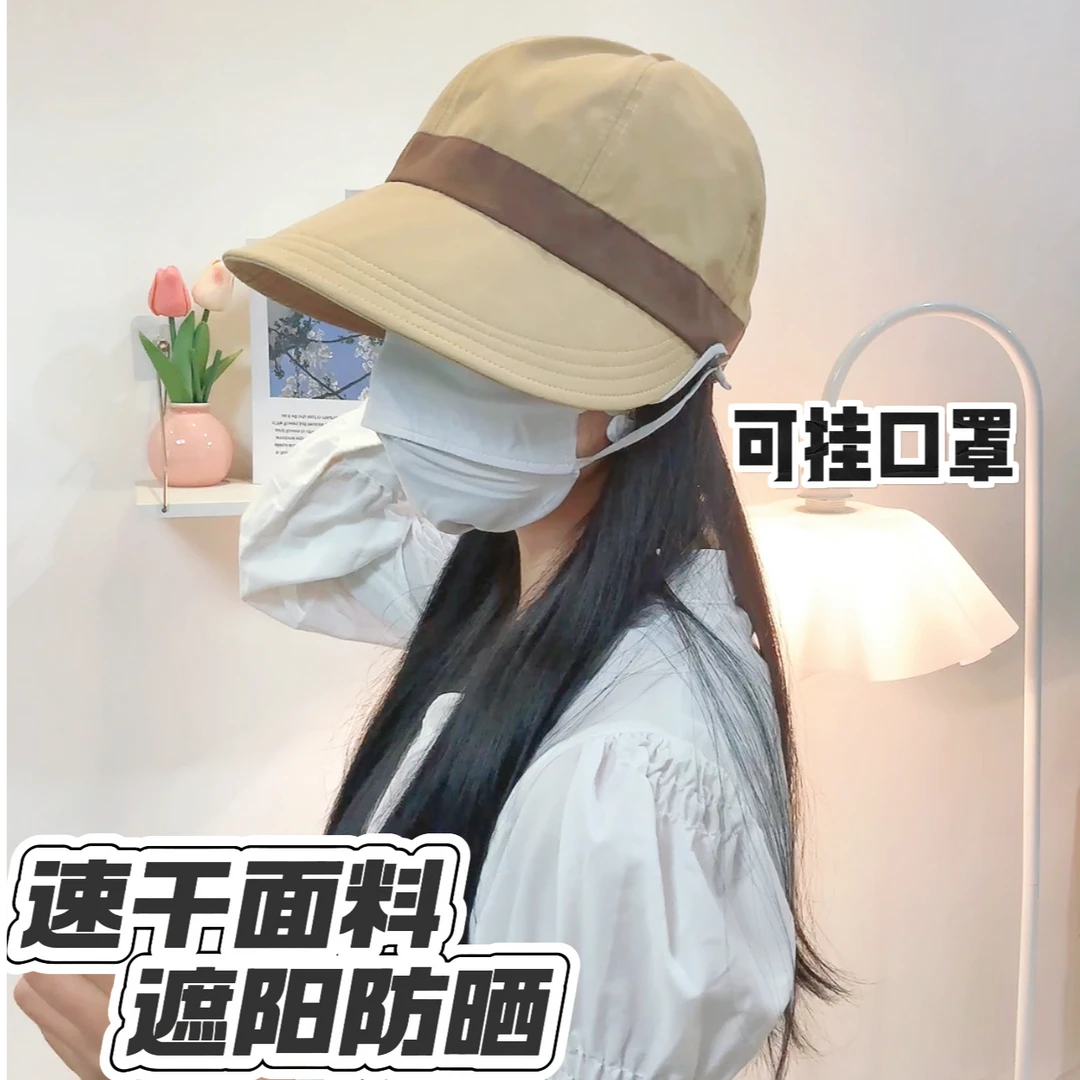 【2025新款】春季新款渔夫帽女遮阳百搭休闲大头围鸭舌帽显脸小防晒