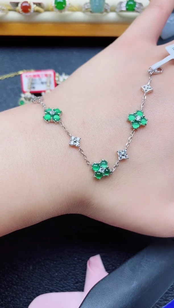 银S925镶嵌戒指翡翠1