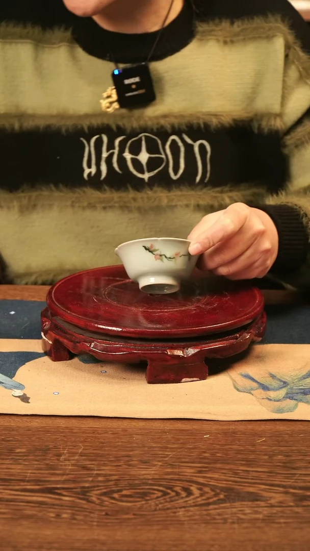 【闪购商品】釉中彩 桃花花 茶碗杯