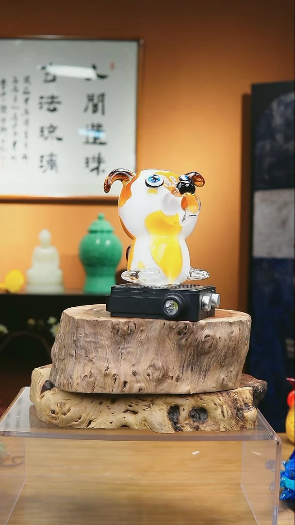 手工艺品琉璃大头狗狗萌萌哒