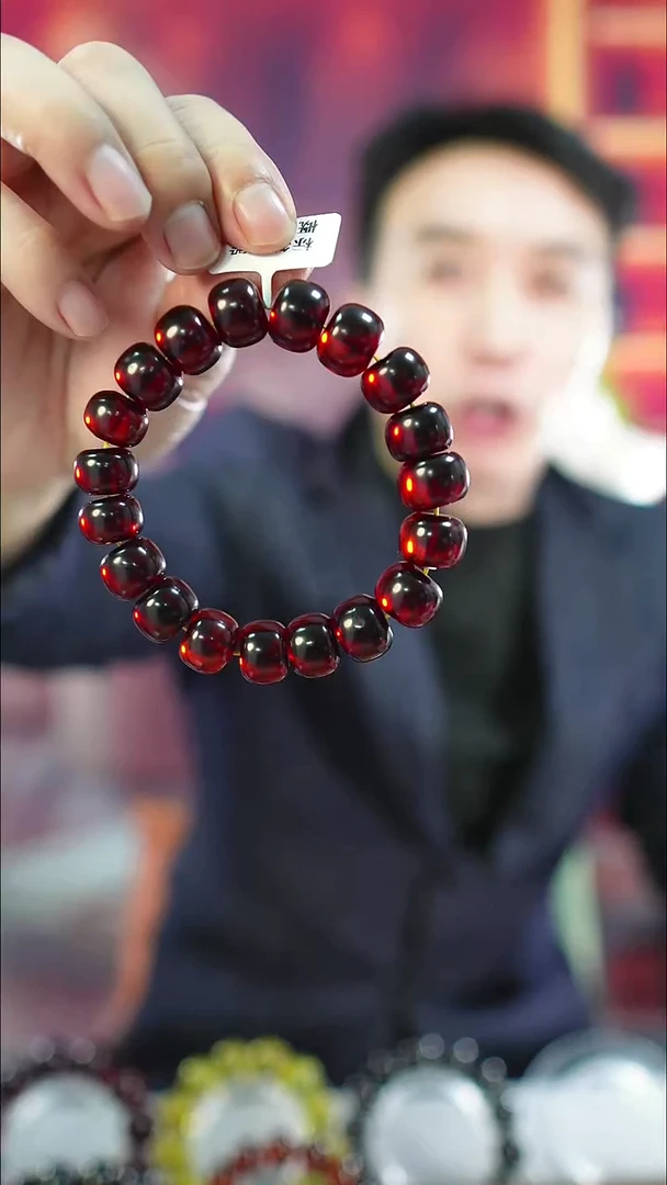 手链琥珀未镶嵌天然缅甸血珀老型手串 14mm+