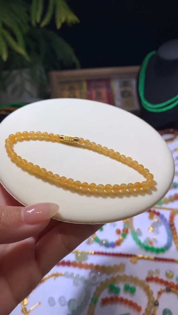 【闪购商品】定制翡翠未镶嵌4*手串5200+520