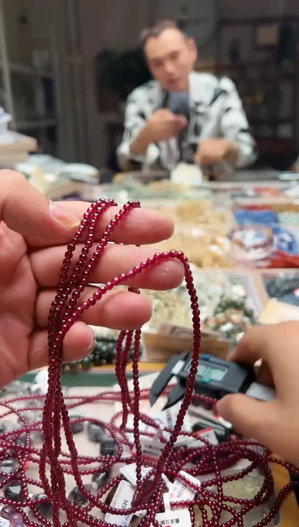 水晶手链未镶嵌m901石榴石多圈