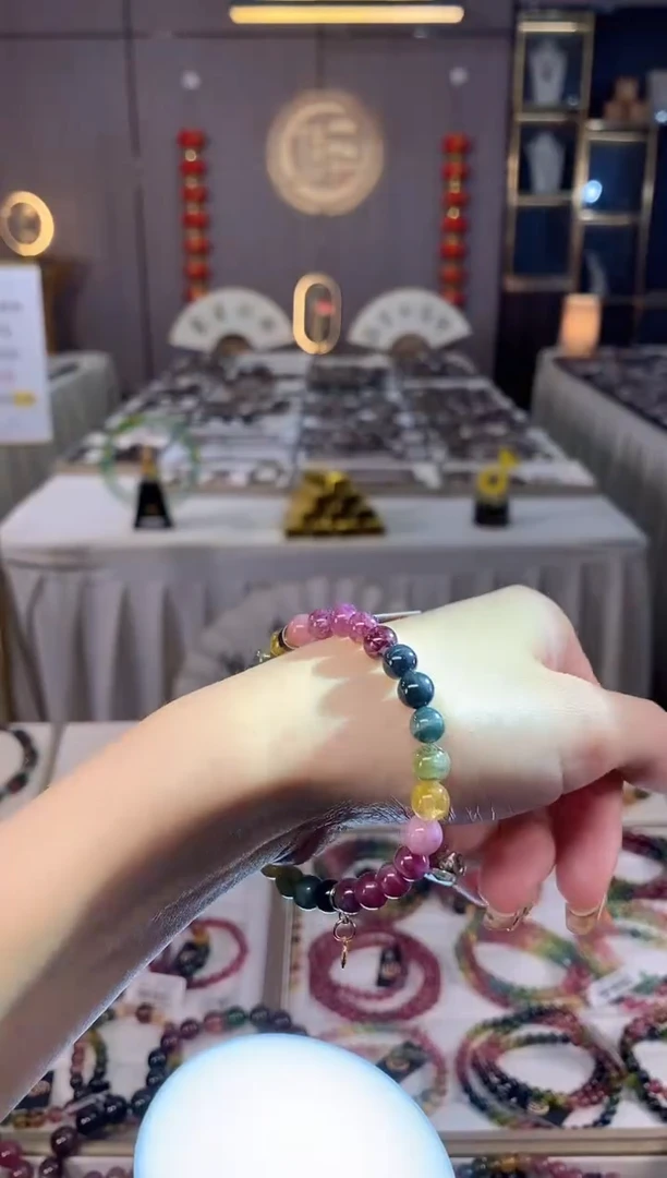 未镶嵌老矿碧玺单圈手串6mm+碧玺dan多样性发货一条