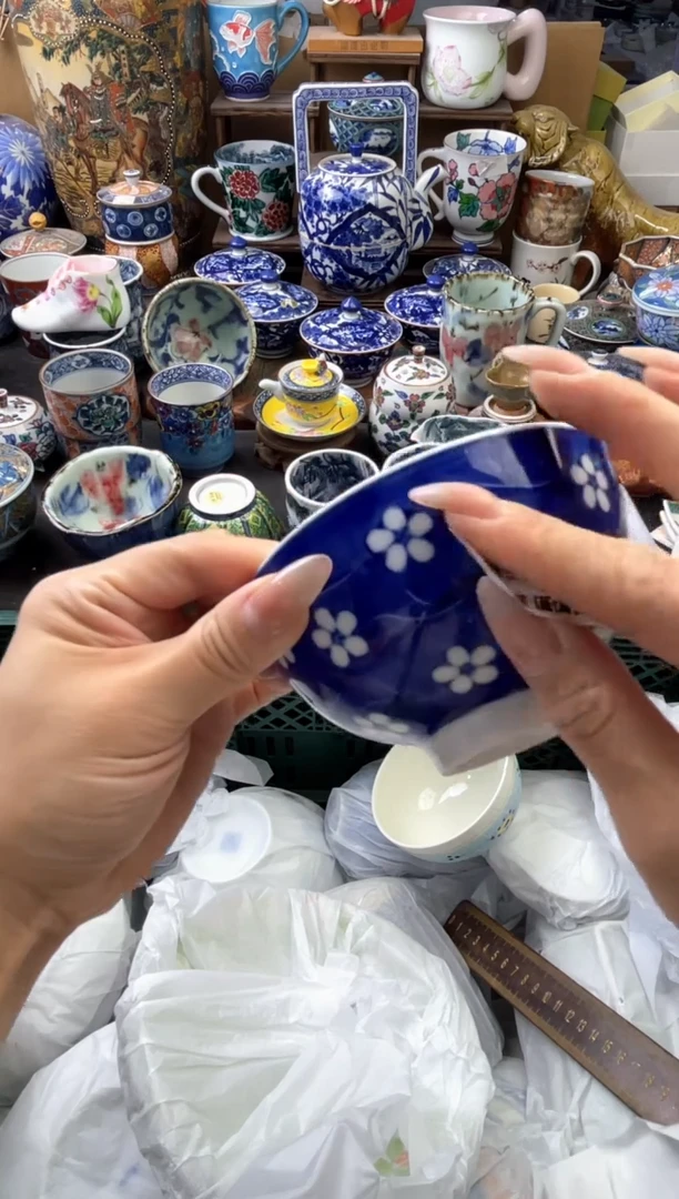 瓷片喔*唬652号六六工艺品瓷器
