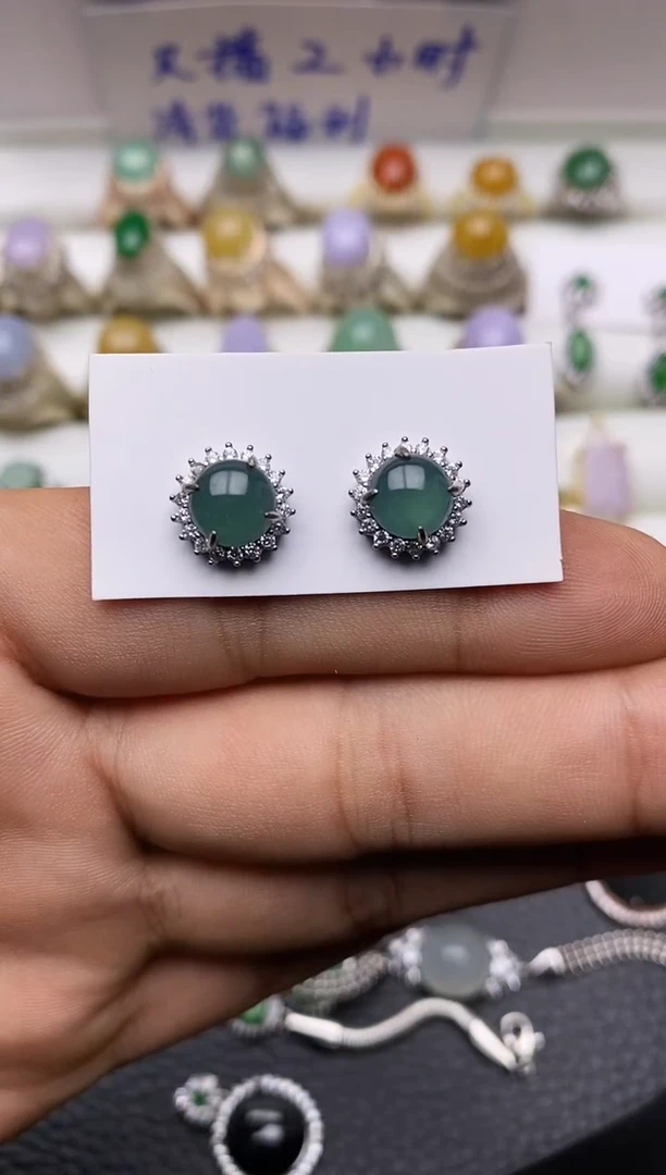 未镶嵌翡翠耳饰6233