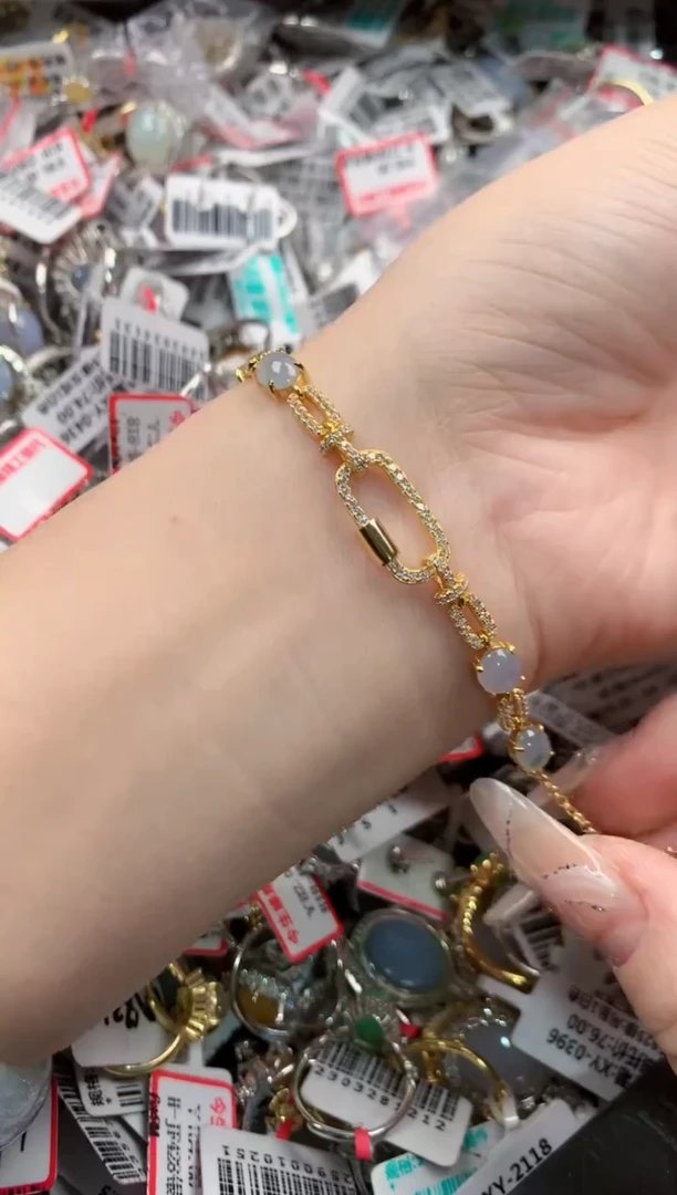 银S925镶嵌戒指翡翠11 11 11----7