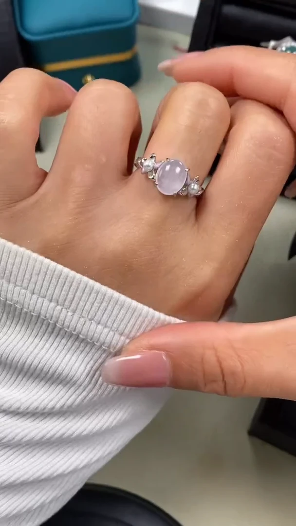 【闪购商品】翡翠戒指银S925镶嵌6829