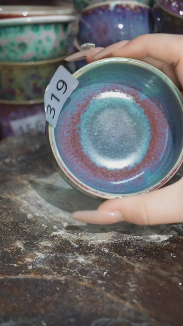 摆件精品窑变钧瓷茶器
