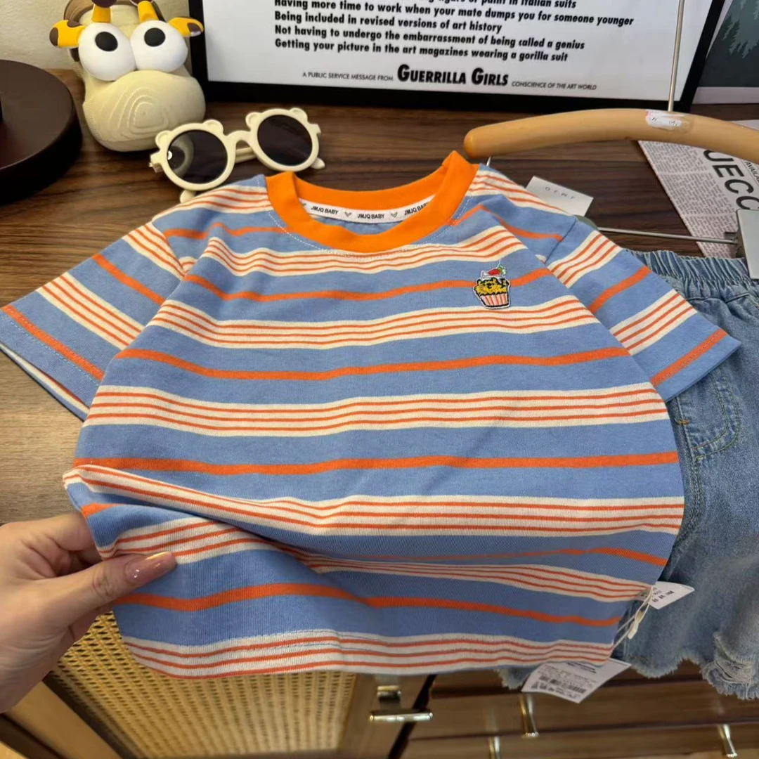 YM【JMJQ 25619】夏季新款中小童休闲圆领短袖