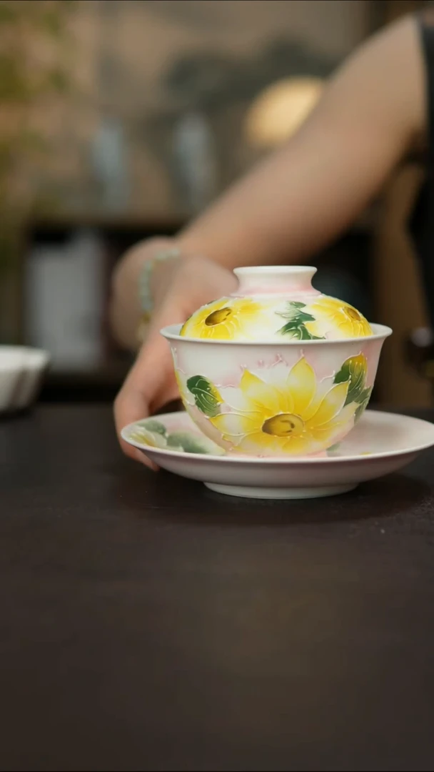 杯景德镇陶瓷杯碗柴烧多人