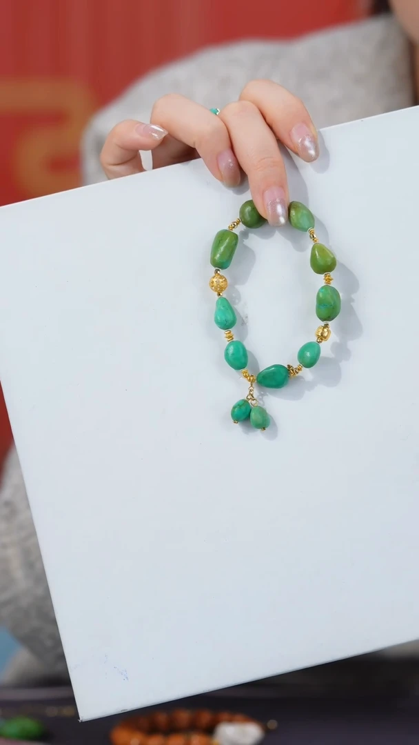 【闪购商品】绿松石手链18K金镶嵌1