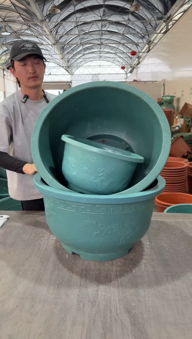 60铝塑龙盆5，40铝塑龙盆2绿色有孔