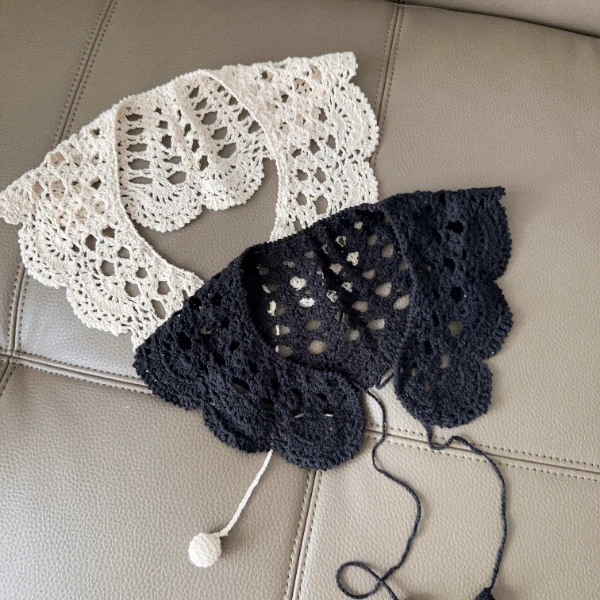 可衣【荷叶领云肩】森系新款棉线钩花披肩小坎肩假领子百搭