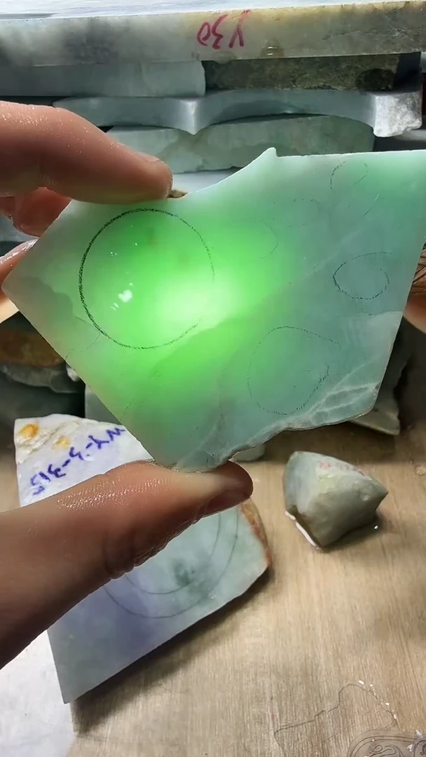 裸石翡翠天然翡翠A货花656