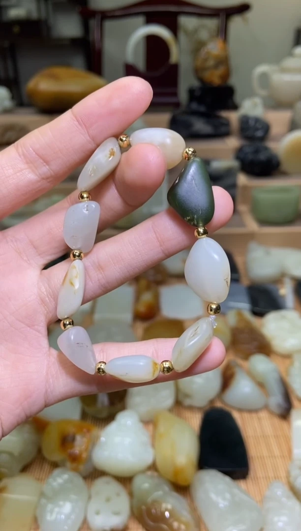 未镶嵌手链和田玉新疆和田玉原石手串