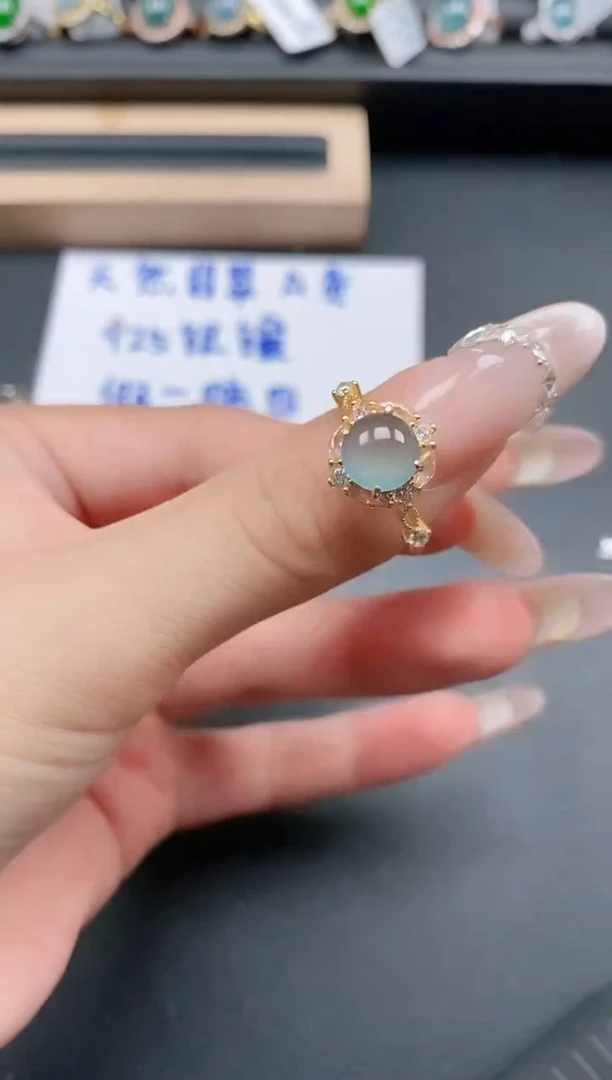 银S925镶嵌戒指翡翠11111
