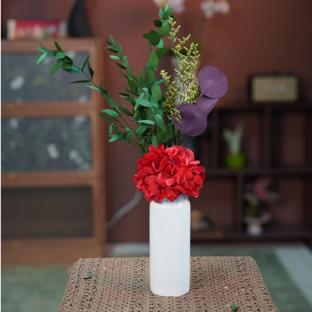 永生花绣球龙柳家居摆件生日干花高档轻奢客厅摆件居家装饰搭配花