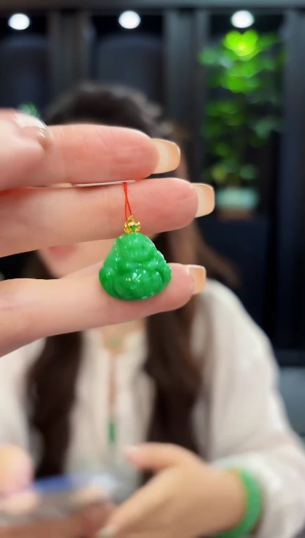 吊坠(不含链)18K金镶嵌翡翠 缅料A货/支持复检/一件