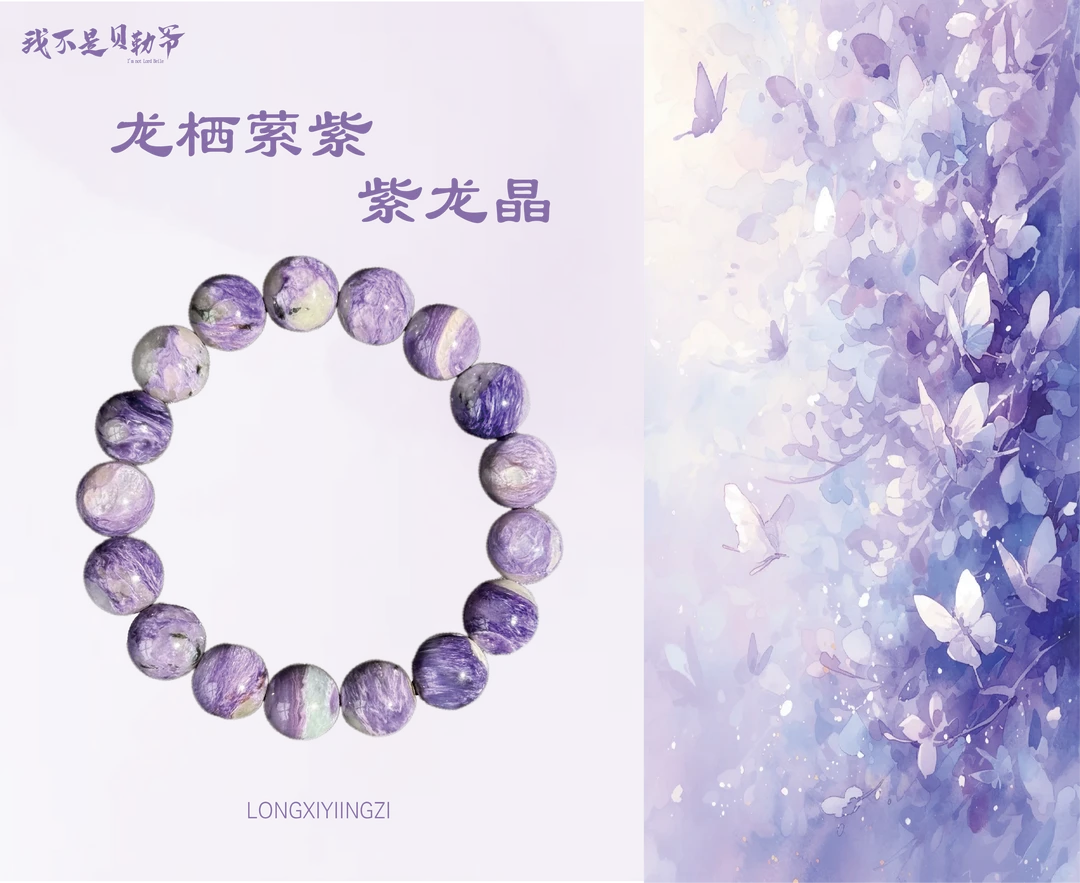 S2296【貝勒爺】进阶版 紫龙晶素圈手串【多样性发其一】