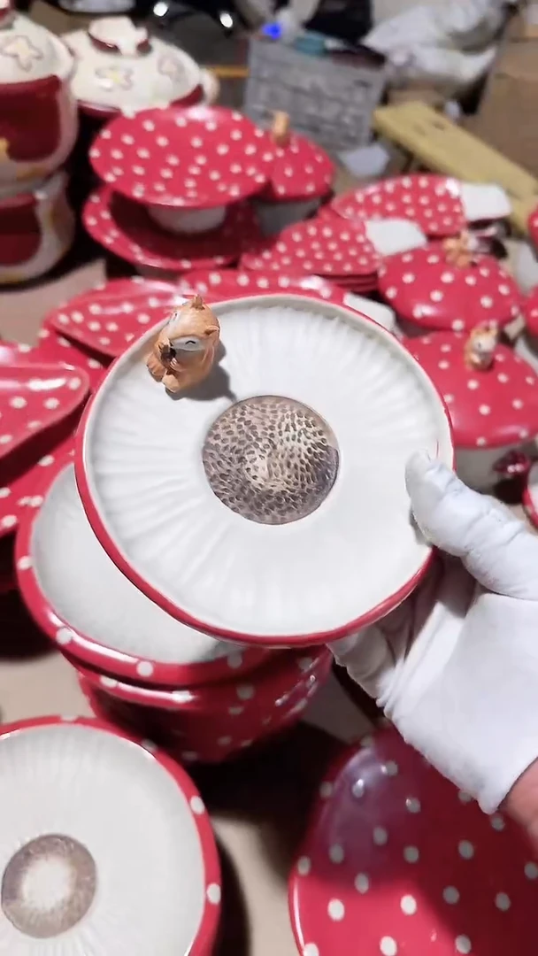 碗蘑菇小盘微瑕 凑满20元包邮