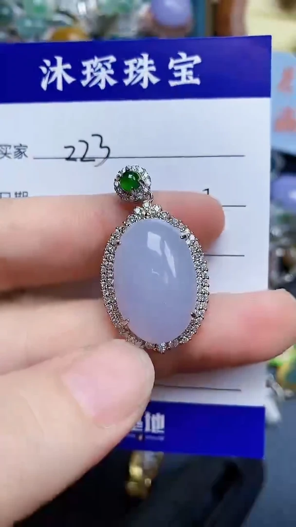 翡翠戒指银S925镶嵌2230