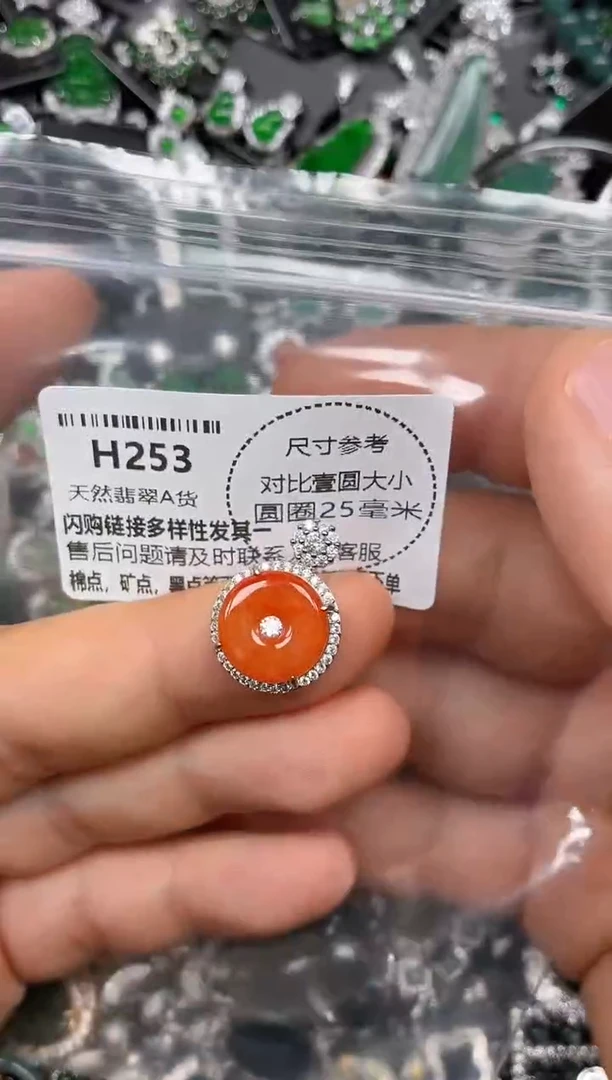 颈饰未镶嵌翡翠H253吊坠