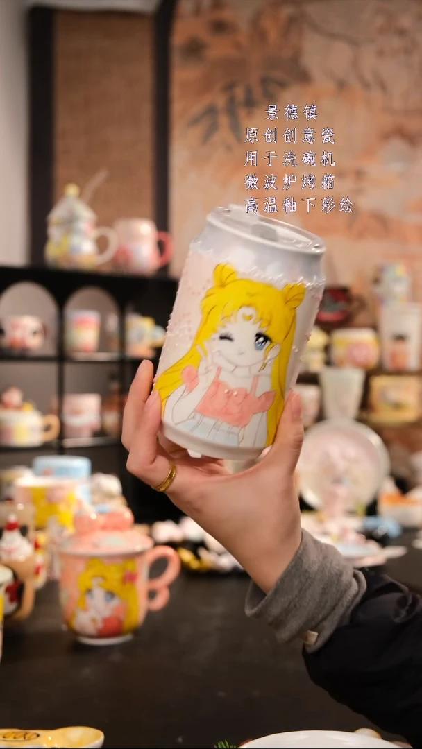 摆件陶旺的可以陶瓷手工手绘设计师款