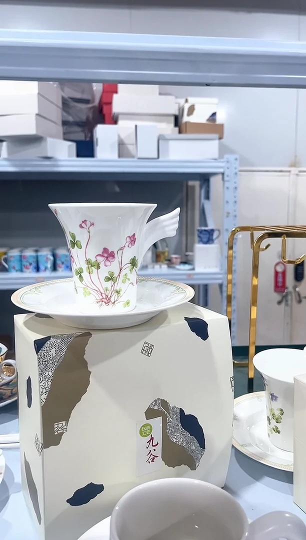 瓷片陶瓷（简装）咖啡杯一套