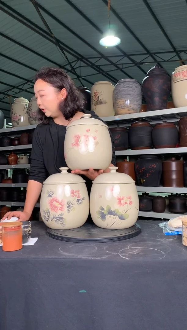 【闪购商品】罐【白泥3只】无釉磨光散茶罐