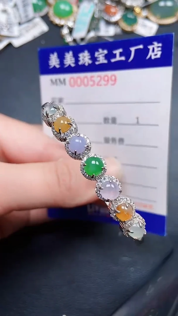 颈饰银S925镶嵌翡翠5299