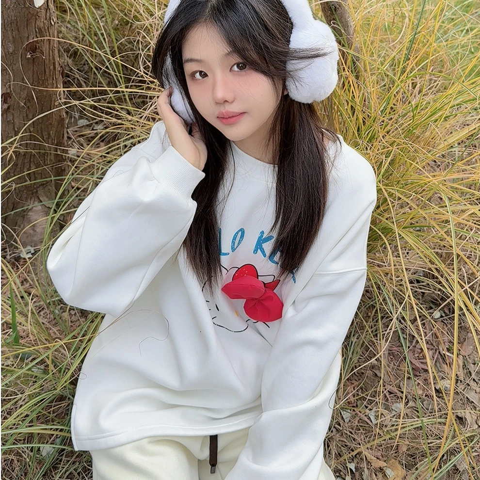 TTY （加绒）冬季2025休闲百搭前后卡通动漫宽松长袖卫衣278290
