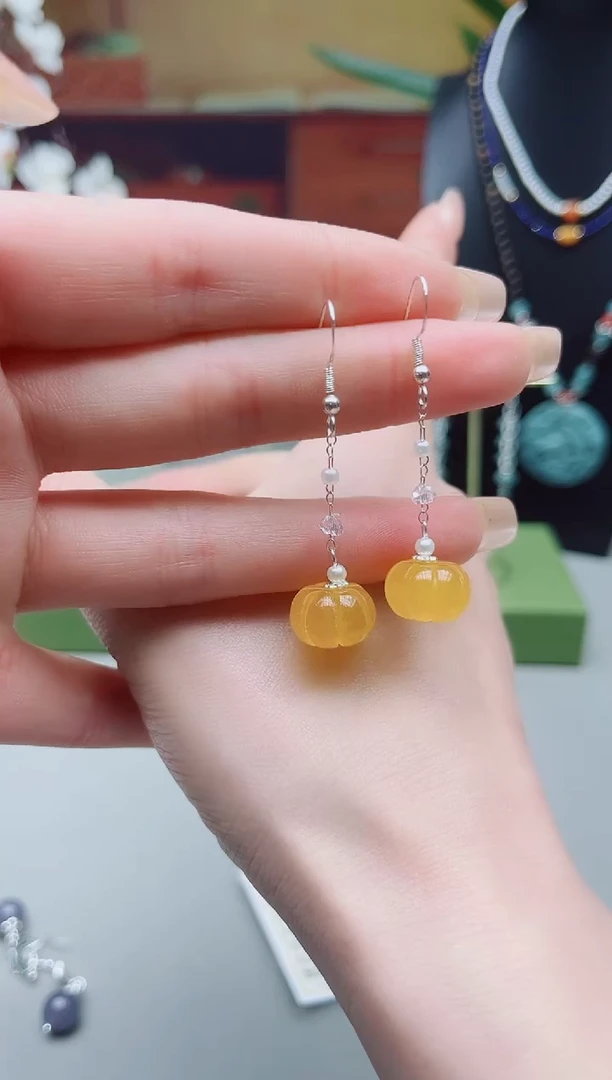 未镶嵌耳饰玛瑙/玉髓w06