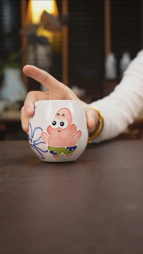 杯景德镇陶瓷杯碗柴烧多人