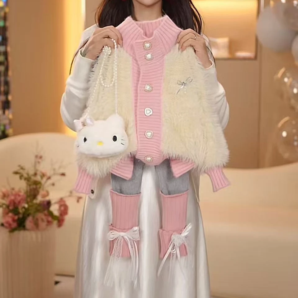 2025秋款亲子装百搭春季可爱甜美网红洋气针织开衫女童毛衣-141