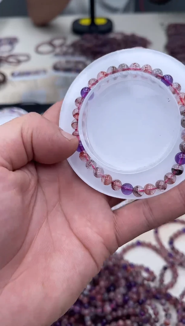 未镶嵌手串水晶超七6mm  多样性发一