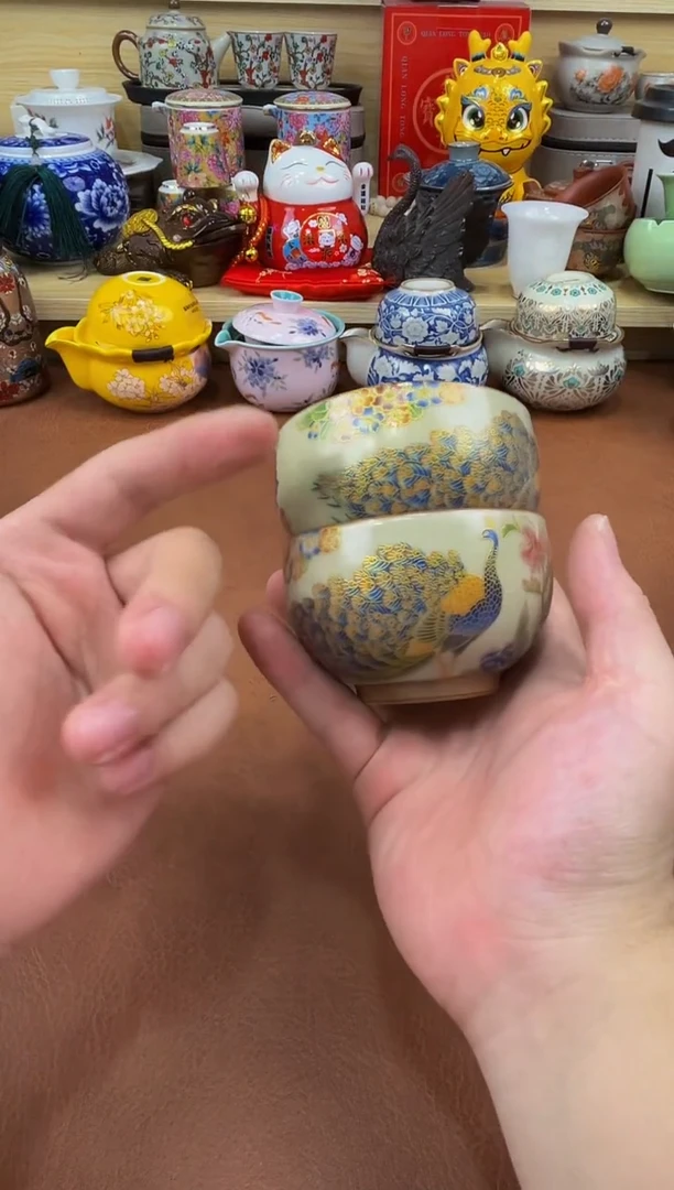 陶瓷茶具摆件旅行套组