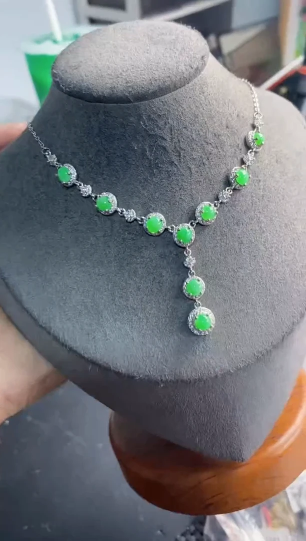 银S925镶嵌戒指翡翠101010-----8