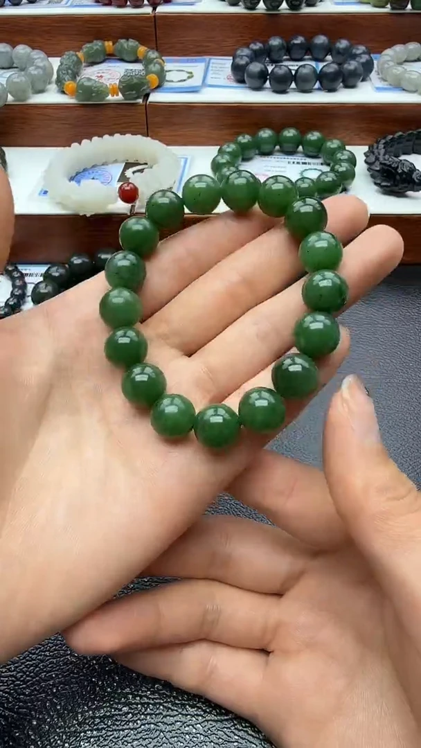 未镶嵌手串和田玉碧玉卡12手串