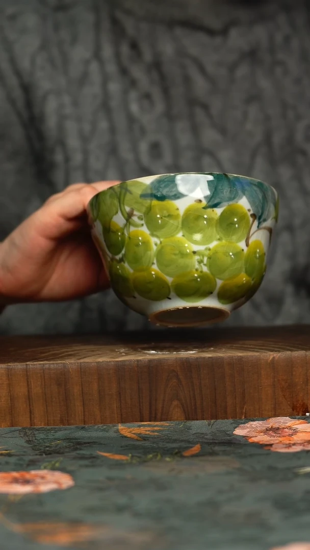 杯釉下彩手工手绘同款陶器