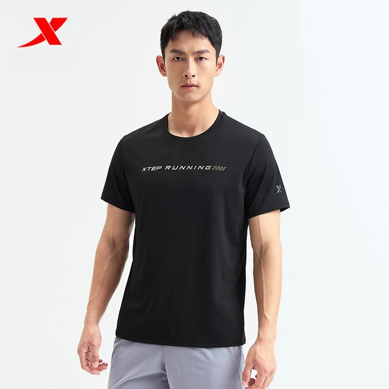 XTEP/特步透气休闲风短袖速干运动t恤半袖吸湿户外跑步圆领排汗DX