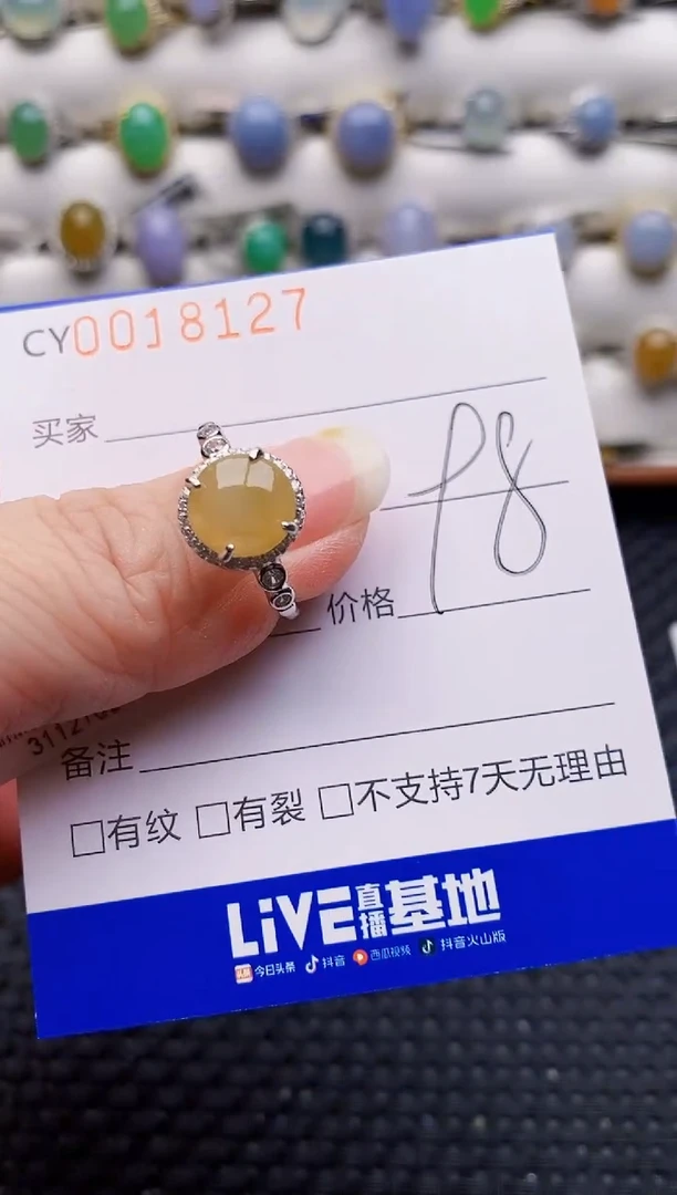 颈饰银S925镶嵌翡翠8127