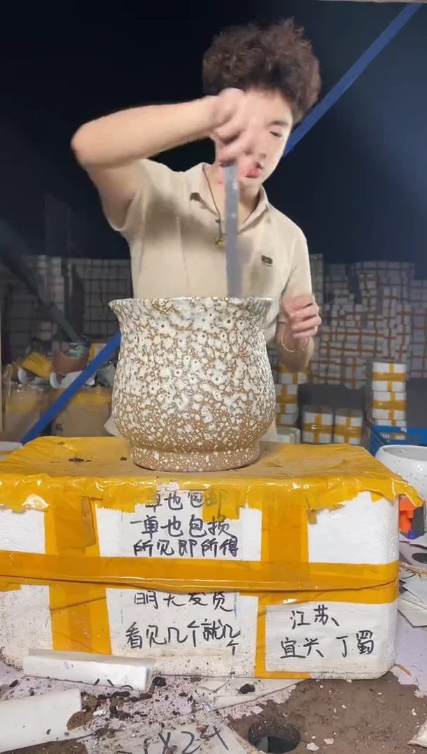 紫砂花盆紫砂花盆宜兴紫砂粗陶花盆20*20