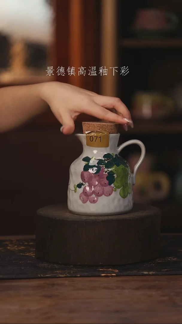 陶瓷景德镇高温釉下手绘陶瓷071