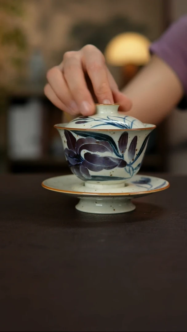 景德镇陶瓷杯碗柴烧多人