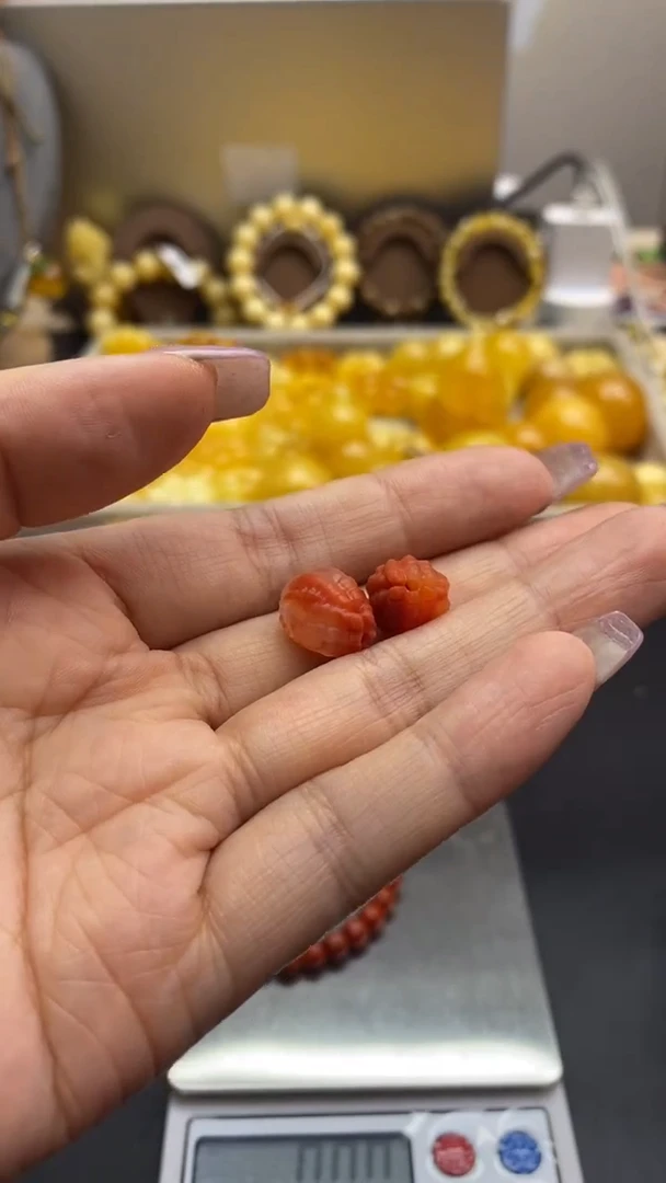 未镶嵌南红玛瑙珠宝奇石辛**拉79一对