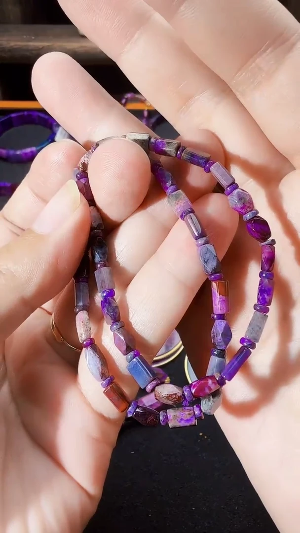 苏纪石（舒俱来）未镶嵌南非老矿手串@多样性发其一