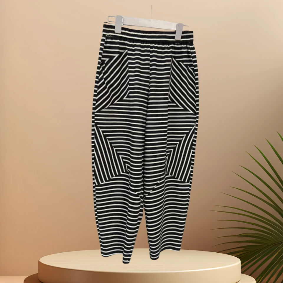 哈伦裤女夏季红色休闲裤百搭针织韩版宽松休闲裤高弹力纯色